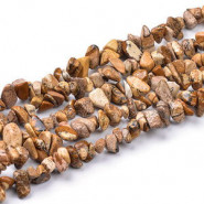 Chips stone Perlen ± 5x8mm Picture Jasper - Topaz brown